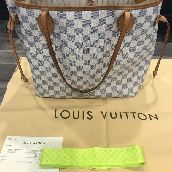 Louis Vuitton Handbags - Neverfull MM Damier Azur